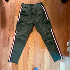 Athleta Khaki Pants with Ribbon Detailing